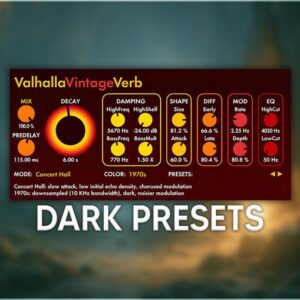 Valhalla VintageVerb is a powerful reverb plugin designed to deliver lush, atmospheric sound inspired by vintage digital hardware from the 1970s and 1980s. With 18 high-quality reverb algorithms including plate, room, hall, chamber, and nonlinear modes, it offers deep control over decay, modulation, tone shaping, and diffusion. Ideal for music production, mixing, and sound design, it enhances vocals, drums, synths, and more. Perfect for achieving retro or modern ambience