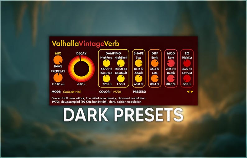 Valhalla VintageVerb is a powerful reverb plugin designed to deliver lush, atmospheric sound inspired by vintage digital hardware from the 1970s and 1980s. With 18 high-quality reverb algorithms including plate, room, hall, chamber, and nonlinear modes, it offers deep control over decay, modulation, tone shaping, and diffusion. Ideal for music production, mixing, and sound design, it enhances vocals, drums, synths, and more. Perfect for achieving retro or modern ambience