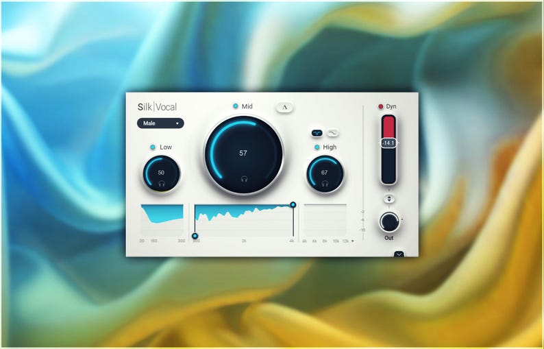 Waves Silk Vocal is a smart EQ and dynamics plugin designed to transform raw vocals into polished mixes swiftly. Utilizing 2000 analysis bands, it detects and reduces resonances, boominess, harshness, and sibilance with precision. Features include male/female voice modes, high-pass filter, gate, mix control, and real-time Silk Vocal Live version for low-latency tracking. Ideal for producers seeking efficient, high-quality vocal processing