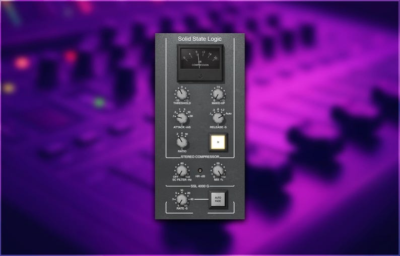 Universal Audio SSL 4000 G Bus Compressor is a faithful emulation of the iconic SSL console mix bus compressor renowned for gluing mixes together with punch clarity and cohesion Featuring classic ratio controls auto release and smooth VCA compression it enhances drums vocals guitars and full mixes with professional polish Perfect for producers and engineers seeking legendary analog warmth and dynamic control this plugin delivers the unmistakable SSL sound for mixing and mastering