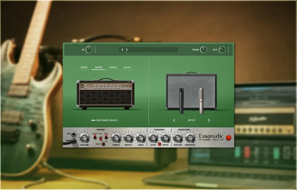 Universal Audio Enigmatic '82 Overdrive Special Amp is a detailed guitar amp plugin inspired by boutique tube amplifiers delivering smooth overdrive warm cleans and expressive lead tones for modern production Featuring responsive gain staging cab simulation EQ reverb and touch sensitivity it shapes guitars with rich harmonics depth and sustain Perfect for guitarists producers and engineers seeking vintage style amp character mix ready tone and professional feel in any DAW